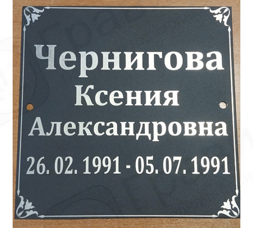 Табличка 17х17